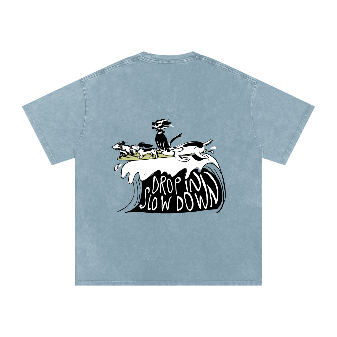 Snow Washed Oversized Cotton T-Shirt