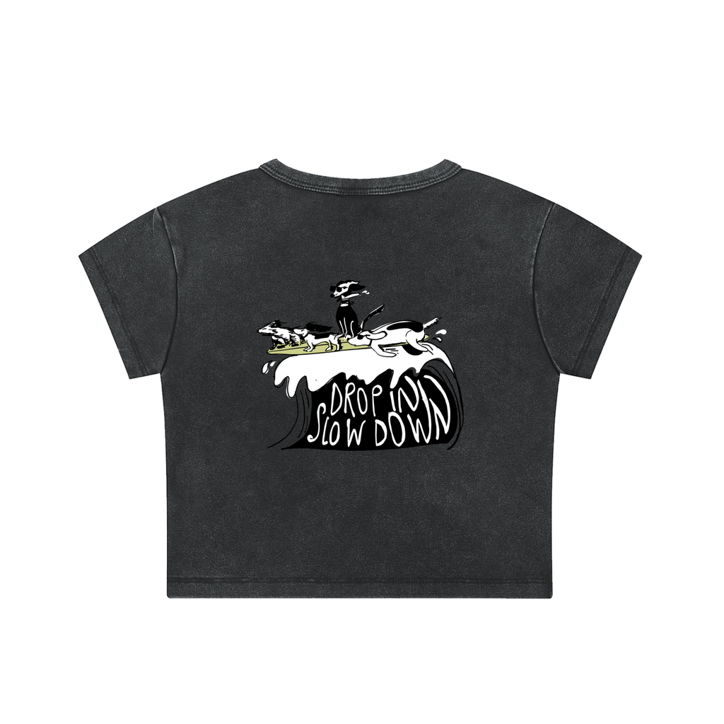 Snow Washed Crop Top